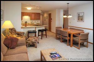 living room and kitchen at Indian Peaks unit
