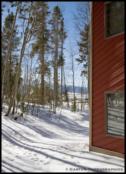 back yard view at Indian Peaks in Fraser