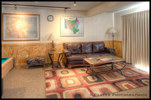 seating area in game room